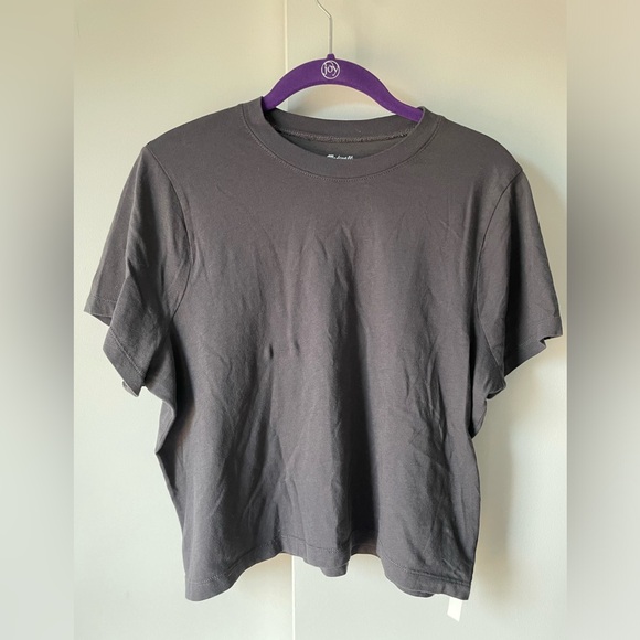 Madewell Softfade Cotton Boxy-Crop Tee - Medium - Picture 1 of 4
